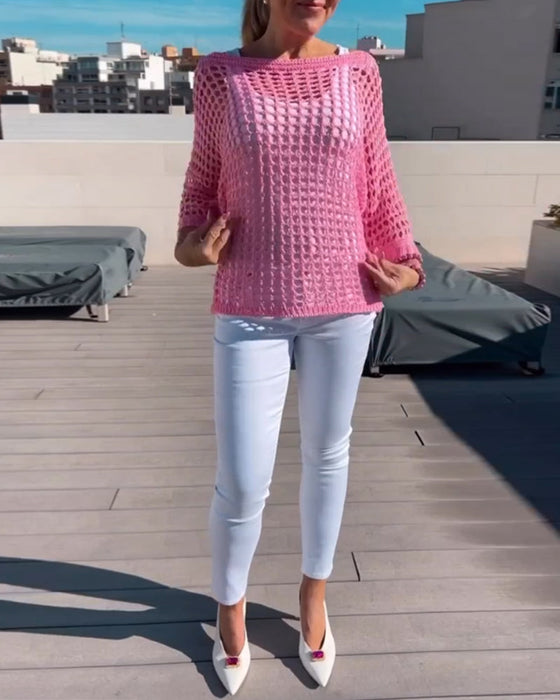 Solid color cutout tops