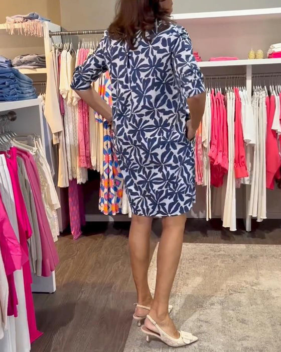 Above knee printed casual dress