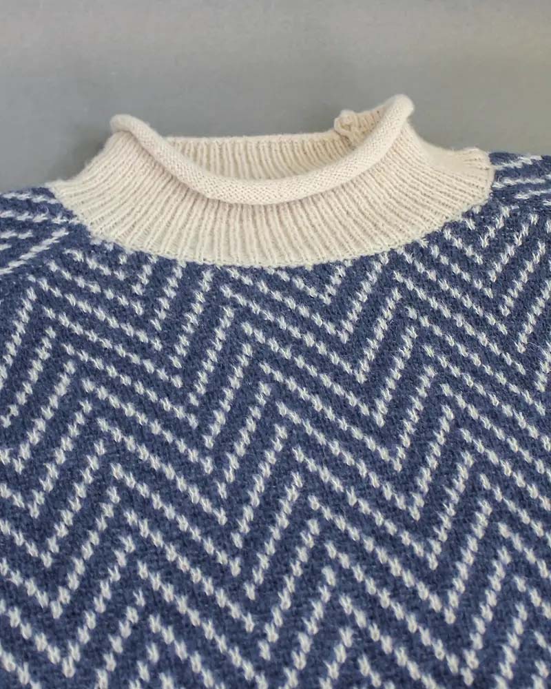 Striped Turtleneck Slouchy Jumper