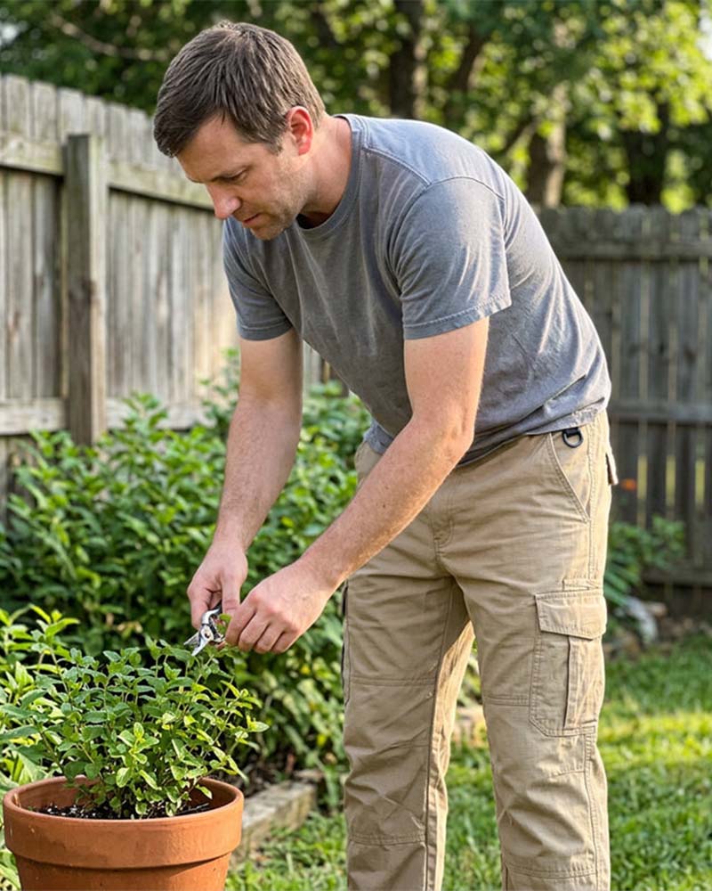 Elastic Waist Double Pocket Cargo Pants