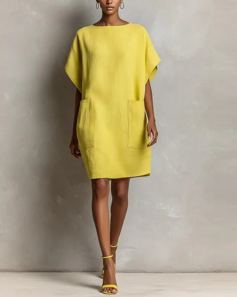 Round Neck Shift Dress