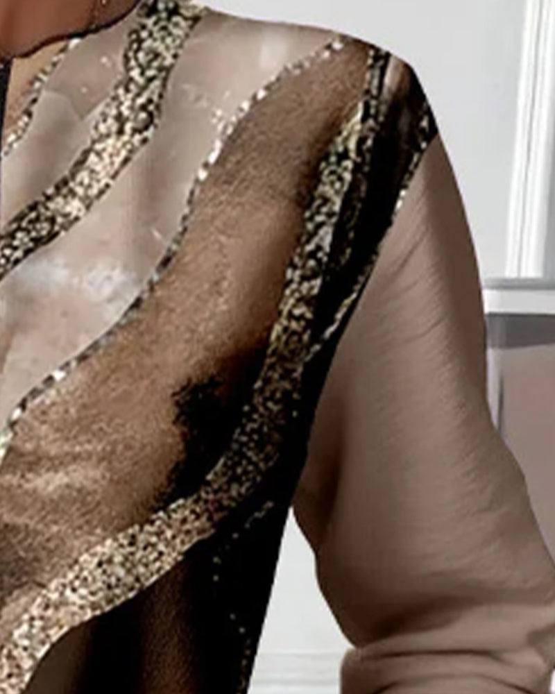 Half-Zip Vintage Print Sweatshirt