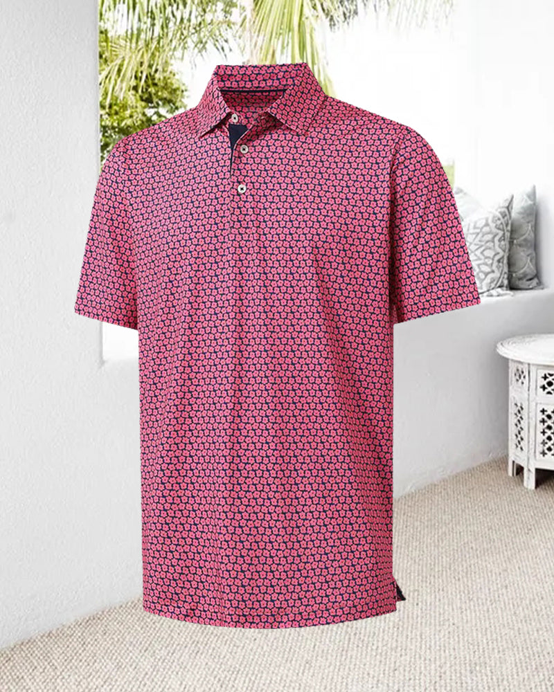 Men’s Lapel Floral Shirt