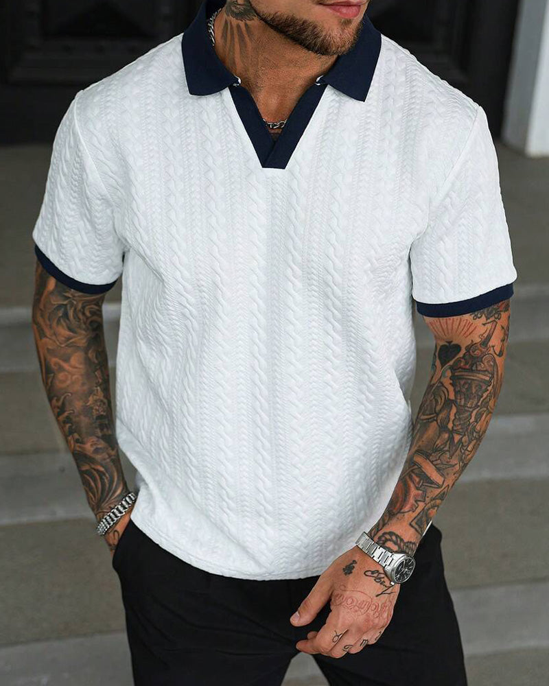 Men's Jacquard Knit Shirt