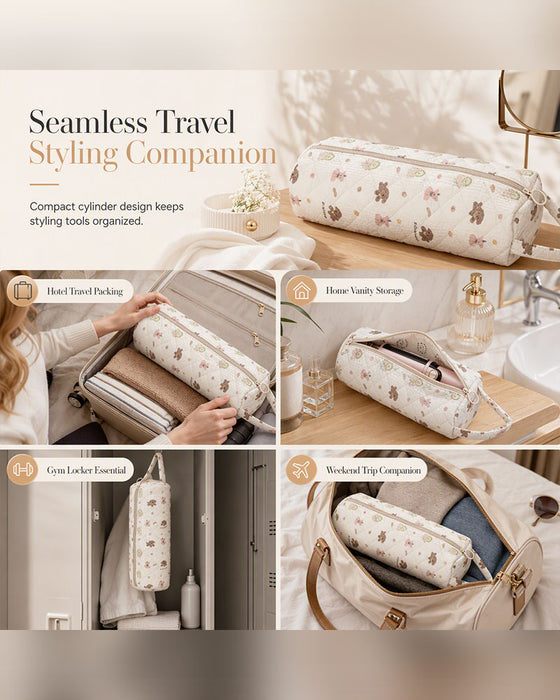 Portable Quilted Travel Storage Bag