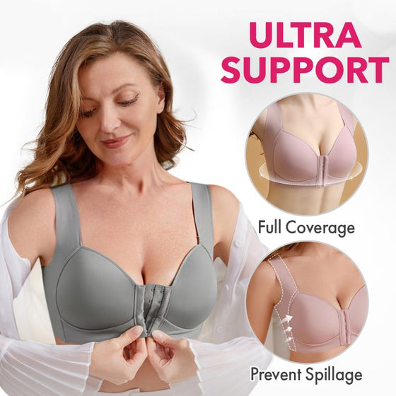 Seamless Front Closure Wire-free Push Up Bra