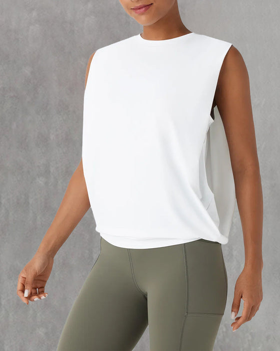 Sleeveless Round Neck Sports Vest