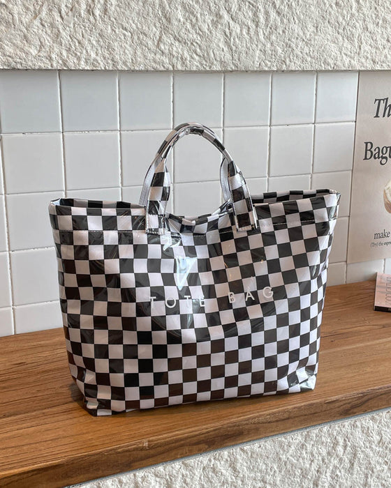 Plaid Large Capacity Handbag