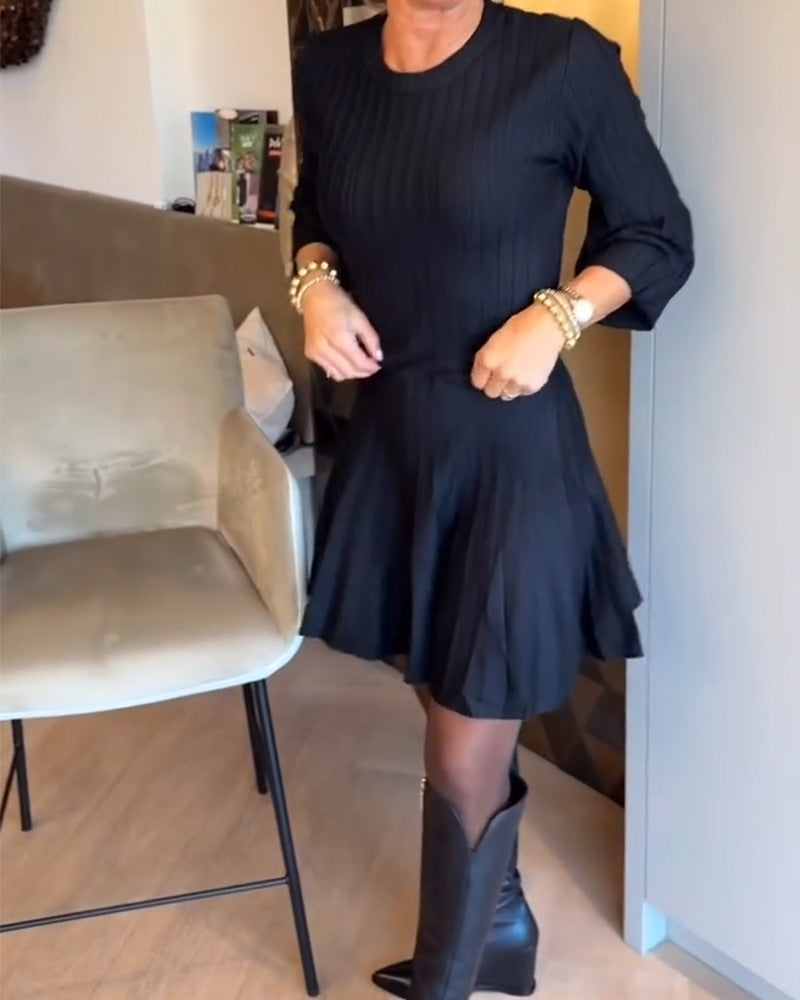 A-Line Flared Sleeve Dress