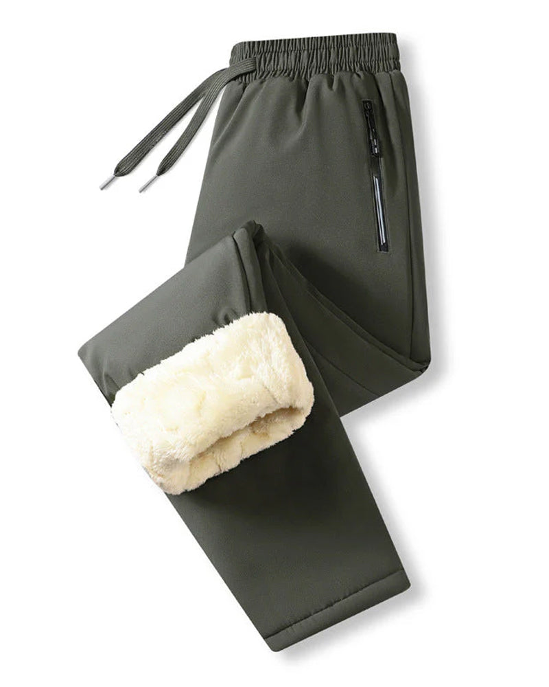 Men's Warm-Lined Waterproof Drawstring Trousers