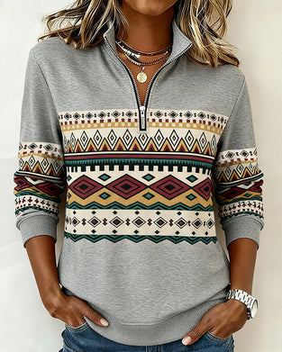 Half-Zip Retro Sweatshirt