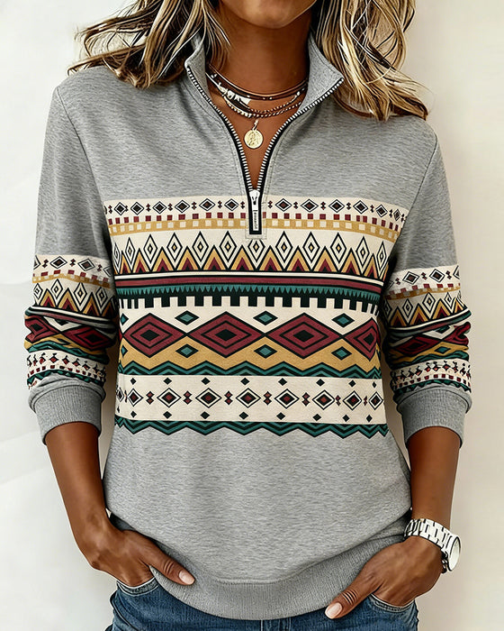 Half-Zip Retro Sweatshirt