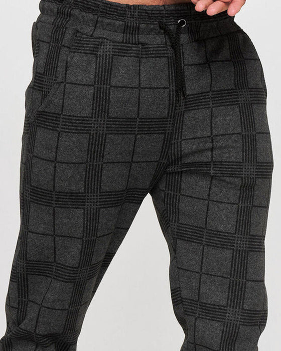 Men's plaid casual pants