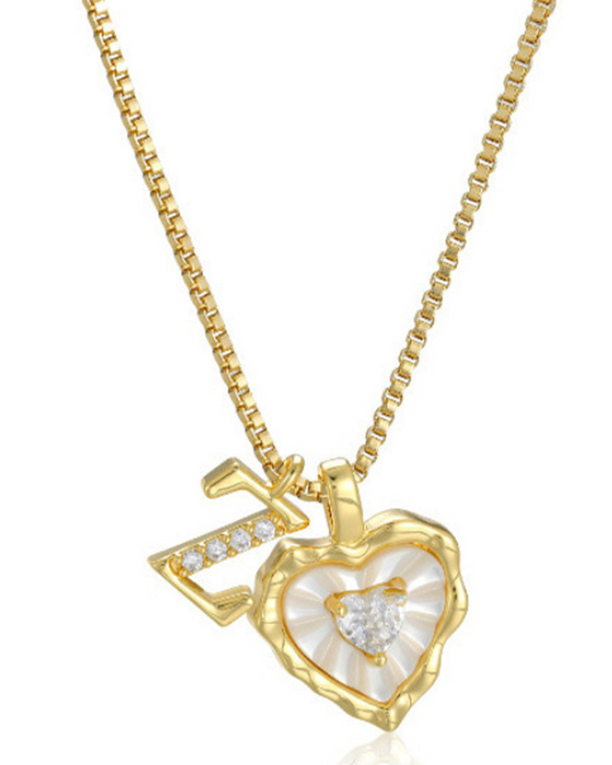 A–Z Micro Pave Letter Pendant Necklace
