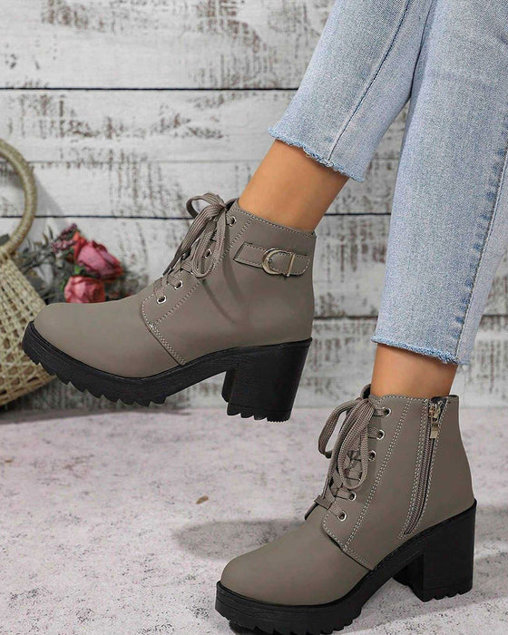 Chunky Platform Ankle Boots
