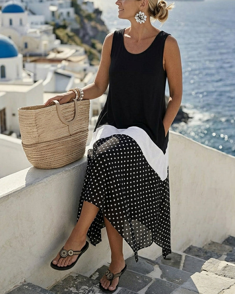 Casual A-Line Irregular Midi Dress