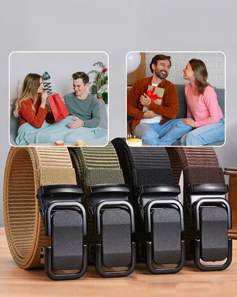 Men's Tactical Nylon Belt - Durable Buckle & Adjustable Size