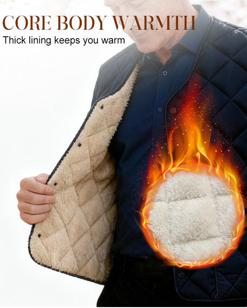 Men's Casual Quilted Thermal-Lined Vest