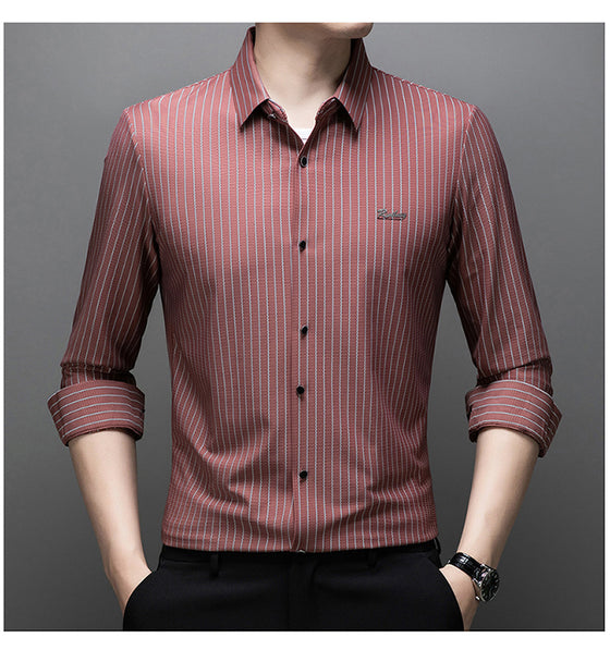 👔Men's Classic Long-Sleeved Striped Shirt