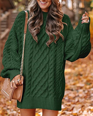 Solid color long sleeve loose pullover sweater