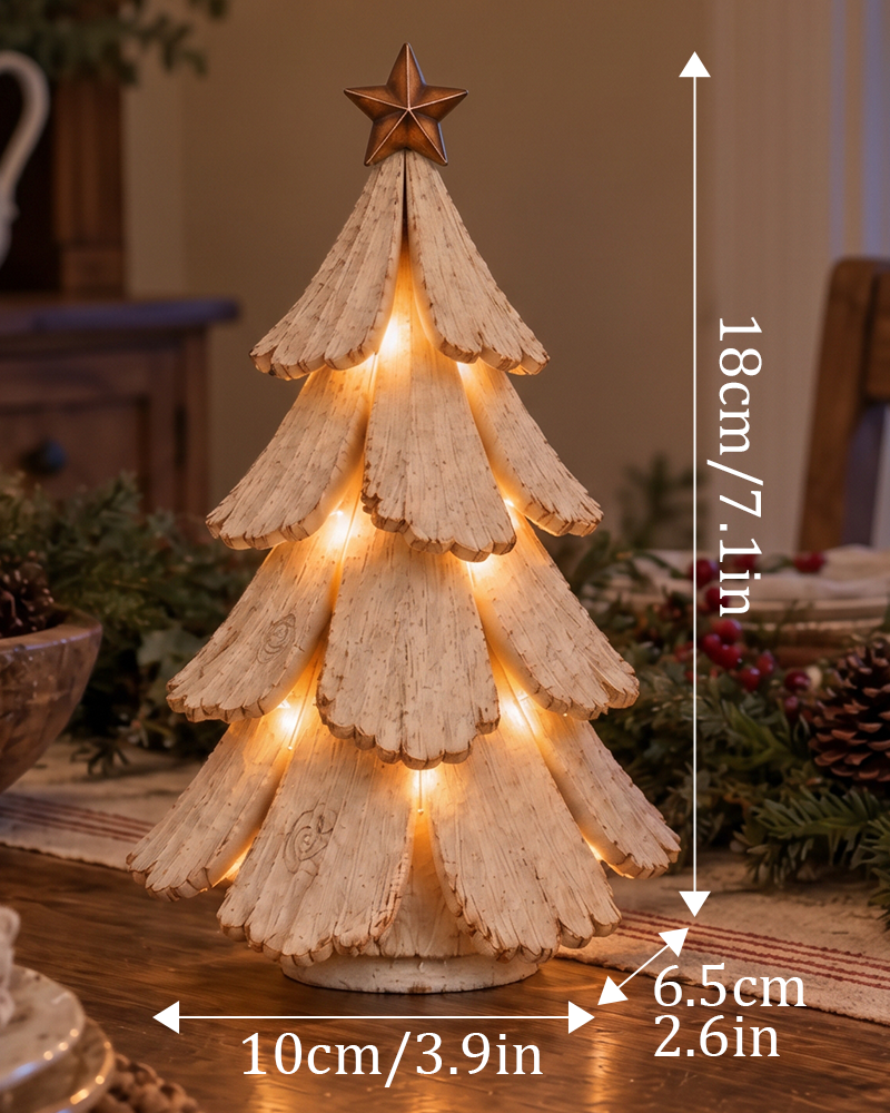 🎄🌙Vintage Lighted Christmas Tree Figurine