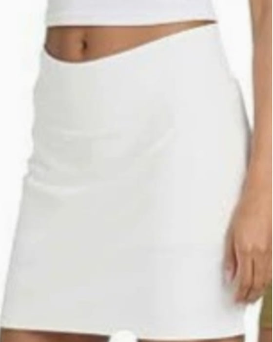 High Waist Solid Color Short Skirt