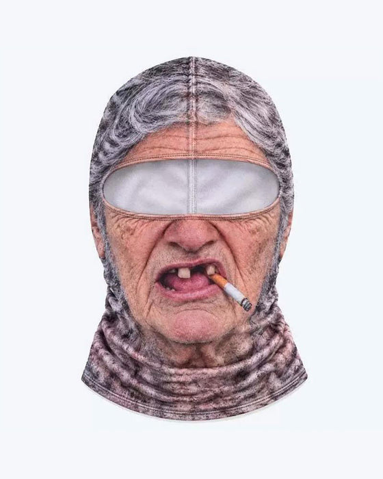 Funny 3d Grumpy Old Man Ski Mask