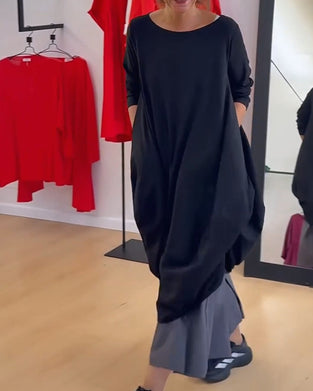 Casual Solid Color Irregular Dress
