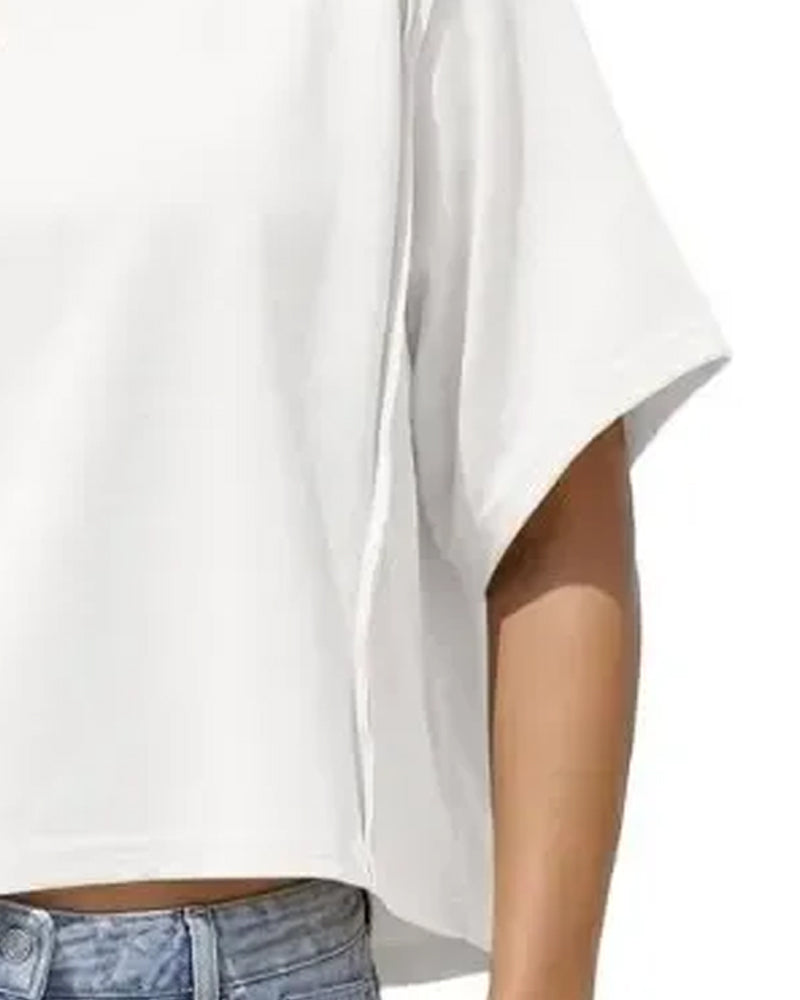 Short Drop Shoulder Loose T-Shirts