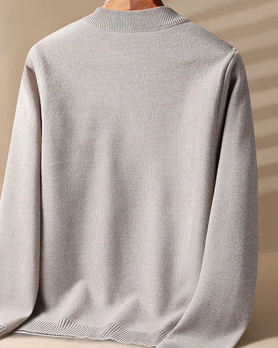 Men's Winter Plush-Lined Warm Knitted Sweater