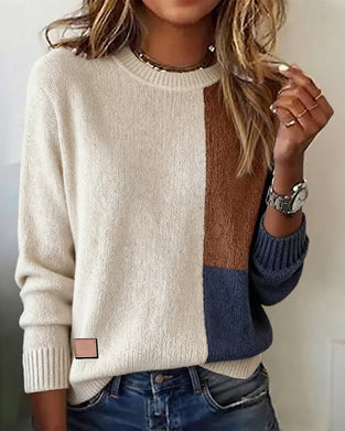 Color-Blocked Fashion Pullover