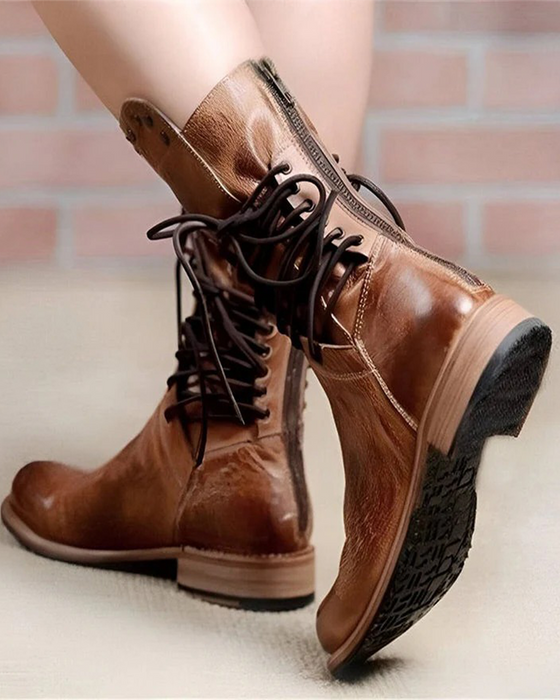 🔥 Latest 2025 🔥 Vintage Women's Boots With Side Lacing