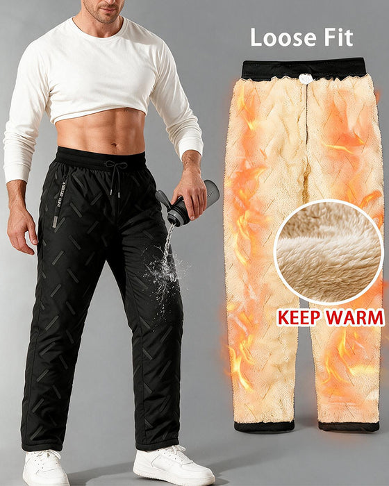 Men's Warm Pocket Drawstring Pants