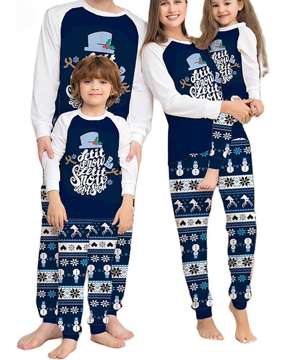 Christmas printed casual family Pajama Sets
