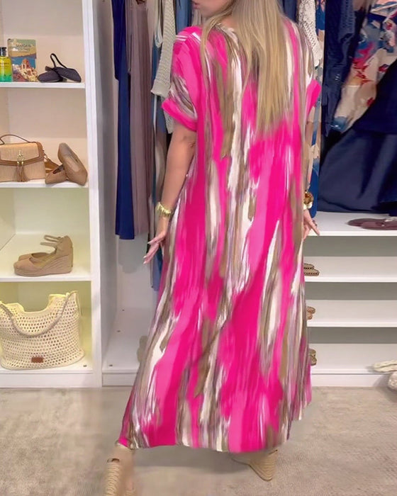 Casual Loose V-Neck Dress