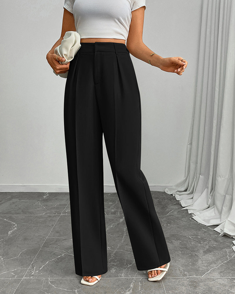 Casual Loose Straight Wide-Leg Pants