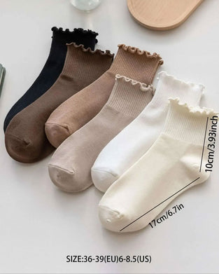 Women's Frill Trim socks (6 pairs)