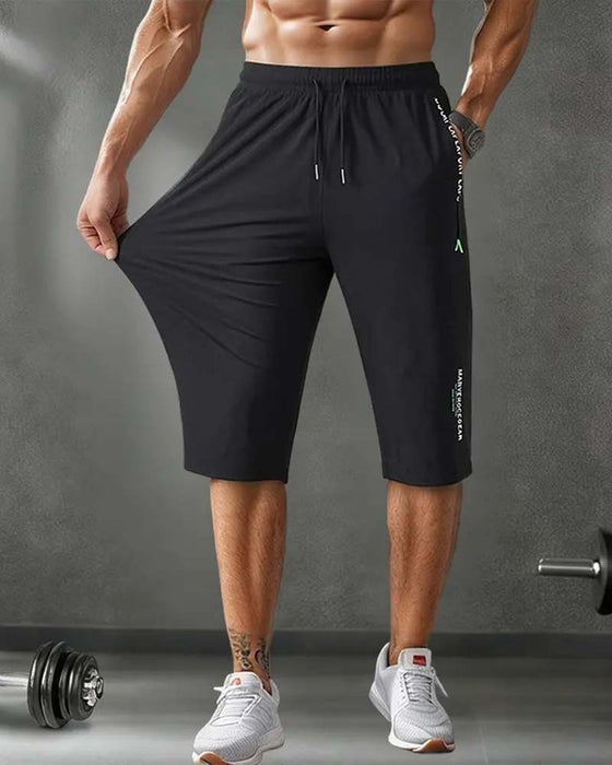 Elastic Waist Capri Quick-Dry Sports Pants
