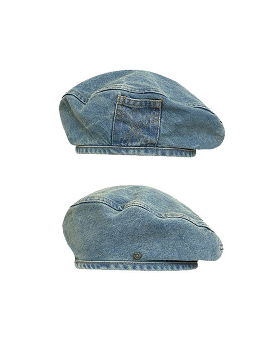 Women'sVintage Denim Beret