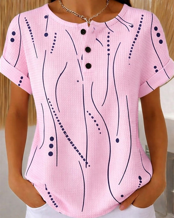Round Neck Short-Sleeved T-Shirt