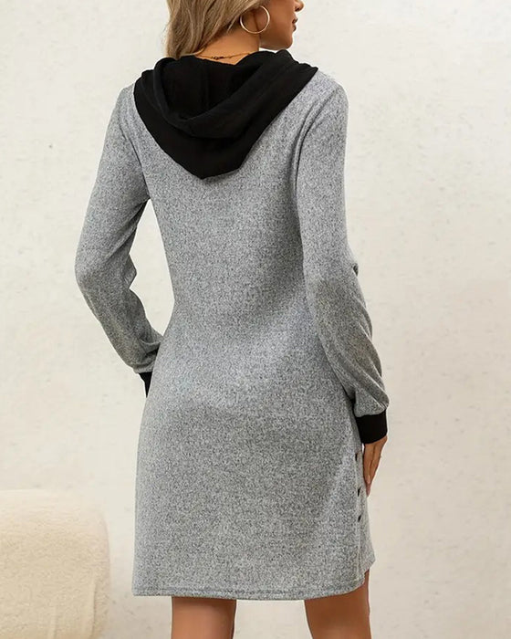Casual Hooded Comfort Dress