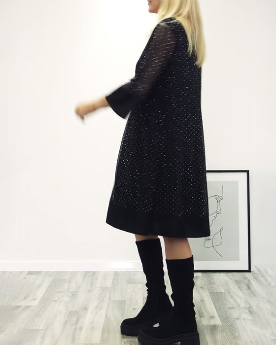 Shiny Loose Mesh Dress