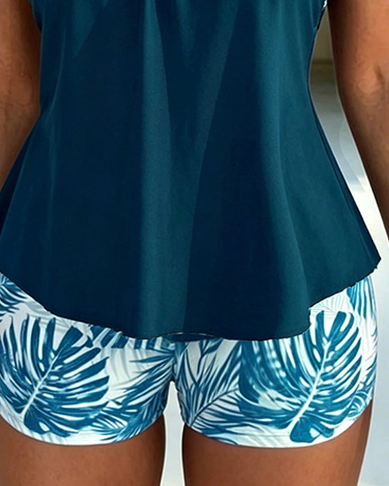Casual Printed Two-Piece Tankini