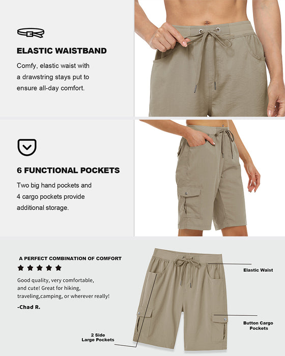 Women's Quick-Dry Cargo Shorts With Pockets