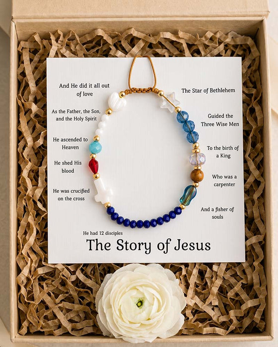 ✝️Handmade Story of Jesus Bracelet❤️Wear the Story. Carry the Faith.