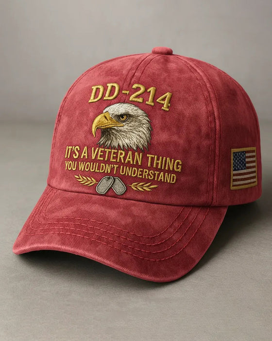 DD-214 Veteran 3D Embroidered Cap