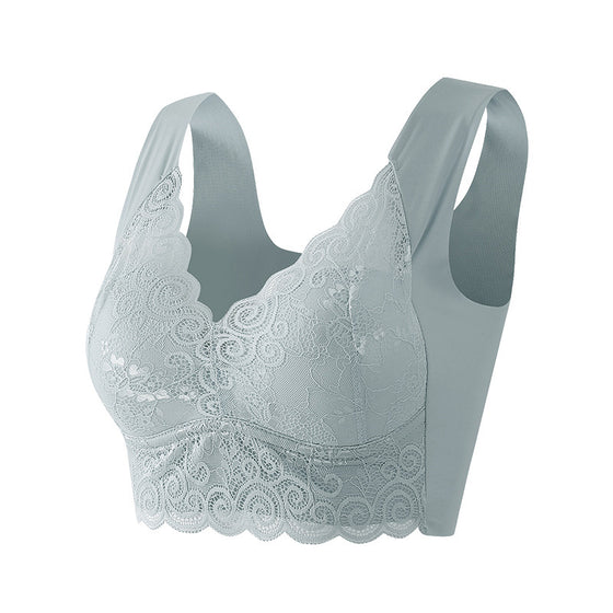 Seamless Push Up Wireless Lace Bra