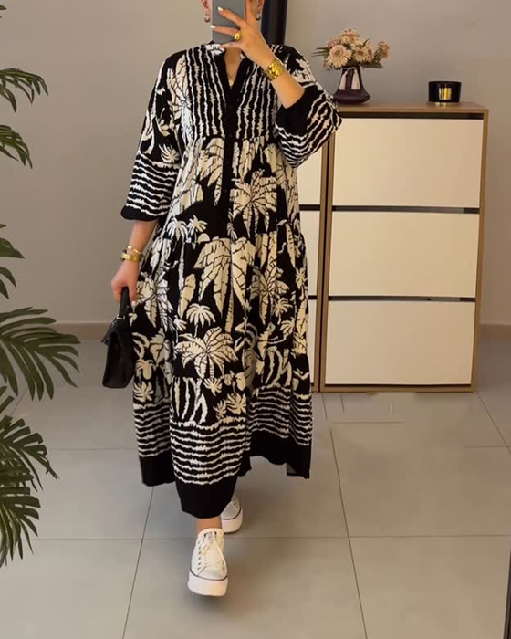 Casual Loose Printed Dress