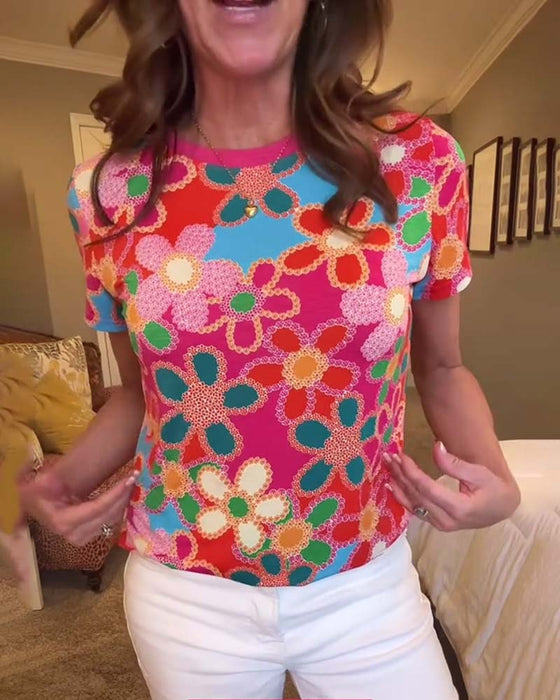 Slim Fit Short Sleeve Printed T-Shirt