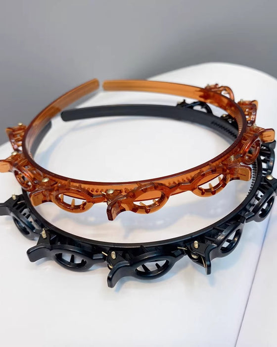 Hairstyle Headband With Clips